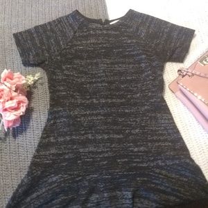 Ann Taylor LOFT Gray Short Sleeve Dress Sz 6